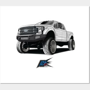 ford f250 hd truck white Posters and Art